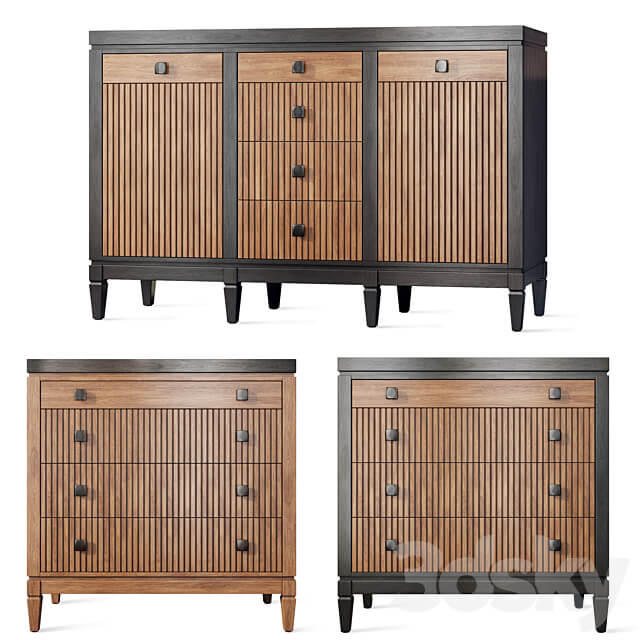 Chest of drawers buffet Foxtrot Siver Dresser sideboard Sideboard Chest of drawer 3D Models