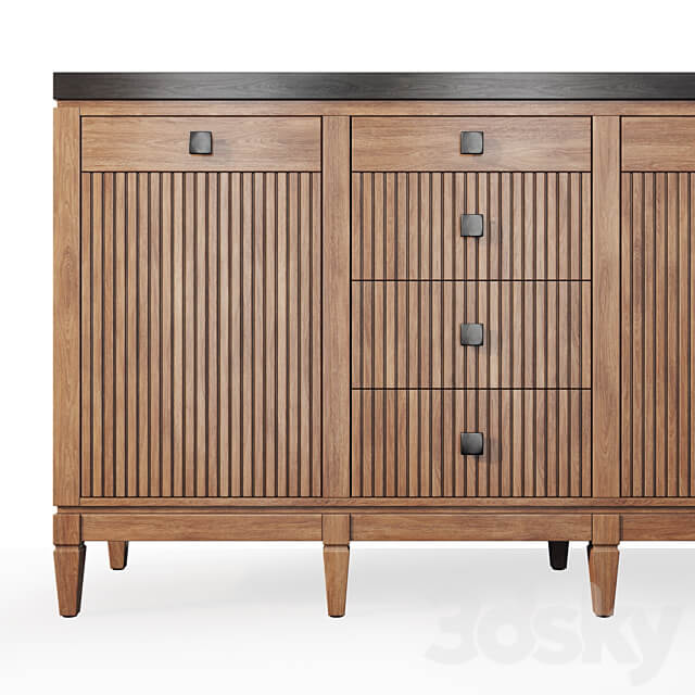Chest of drawers buffet Foxtrot Siver Dresser sideboard Sideboard Chest of drawer 3D Models