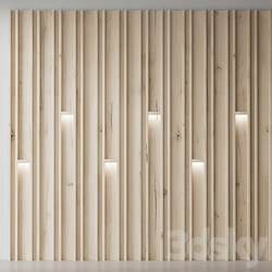 Decorative wooden wall 3 3D Models 