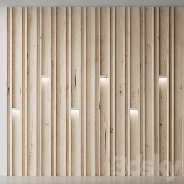 Decorative wooden wall 3 3D Models