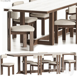 Es Taller Wooden Dining Table with Chairs Table Chair 3D Models 