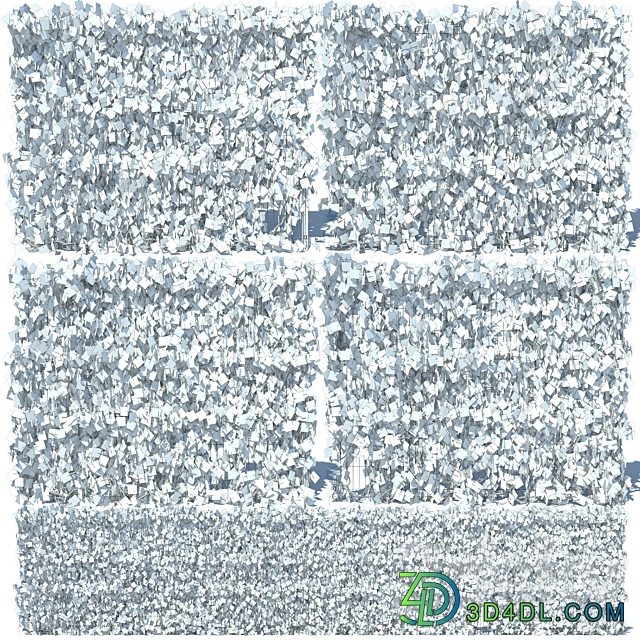 Metal Fence 3D H 203 with Ivy v3 3D Models