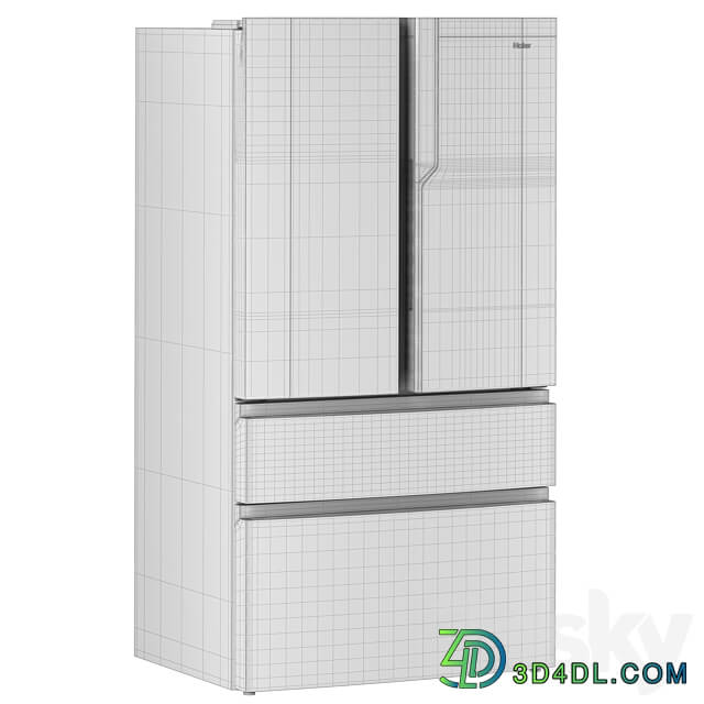 Refrigerator Haier HB25FSNAAARU 3D Models