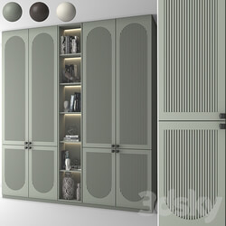 Neoclassical wardrobe 09 Wardrobe Display cabinets 3D Models 