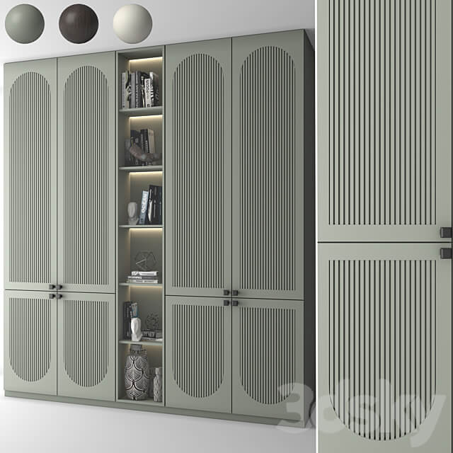 Neoclassical wardrobe 09 Wardrobe Display cabinets 3D Models