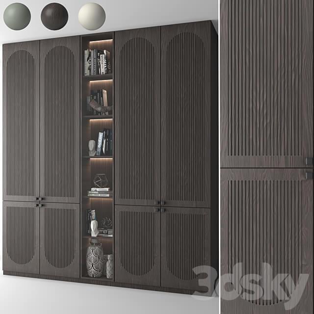 Neoclassical wardrobe 09 Wardrobe Display cabinets 3D Models