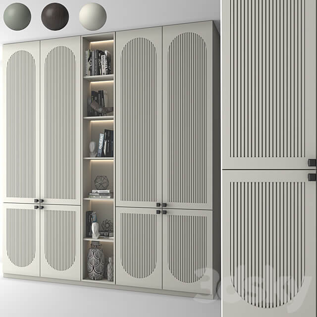 Neoclassical wardrobe 09 Wardrobe Display cabinets 3D Models