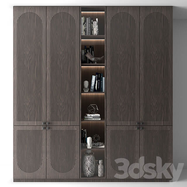 Neoclassical wardrobe 09 Wardrobe Display cabinets 3D Models