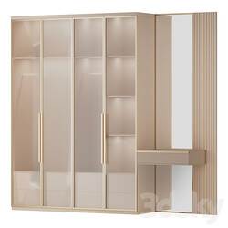Cupboard set 6 Wardrobe Display cabinets 3D Models 
