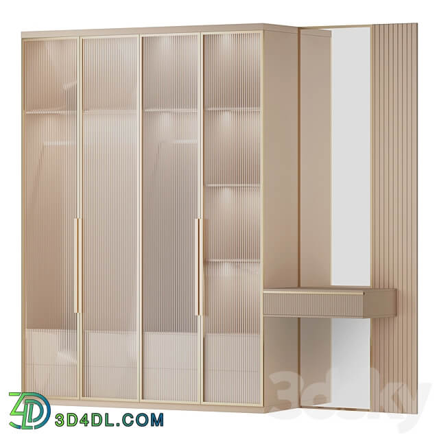 Cupboard set 6 Wardrobe Display cabinets 3D Models