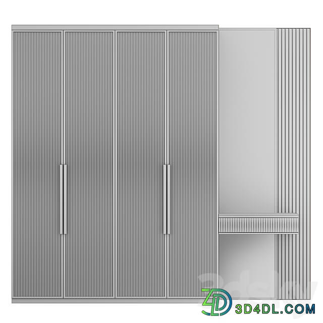 Cupboard set 6 Wardrobe Display cabinets 3D Models