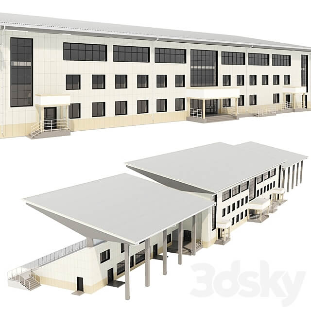 Sports tribune for spectators 3D Models
