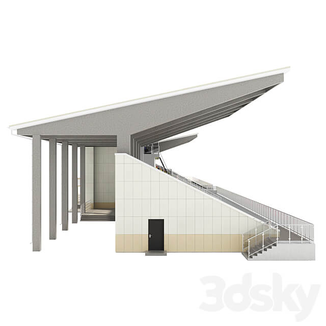Sports tribune for spectators 3D Models