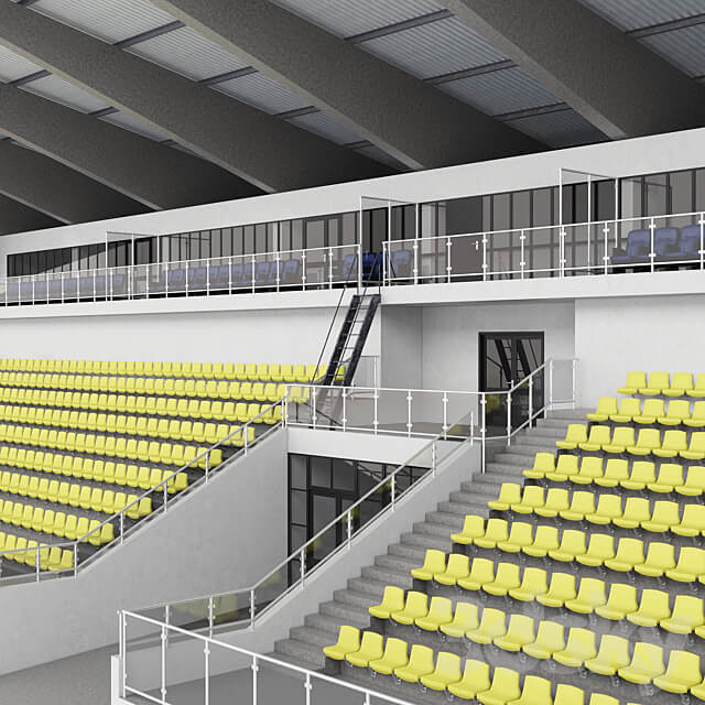 Sports tribune for spectators 3D Models