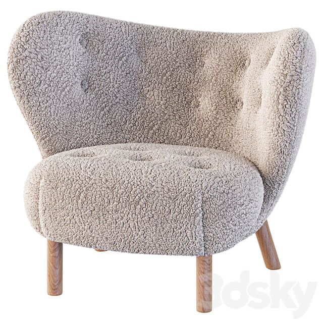 Little Petra Armchair and Pouf 3D Models