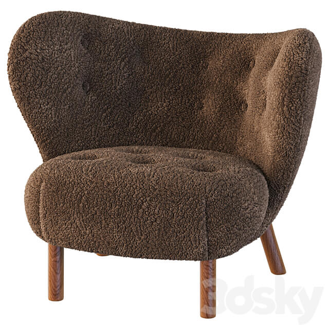 Little Petra Armchair and Pouf 3D Models