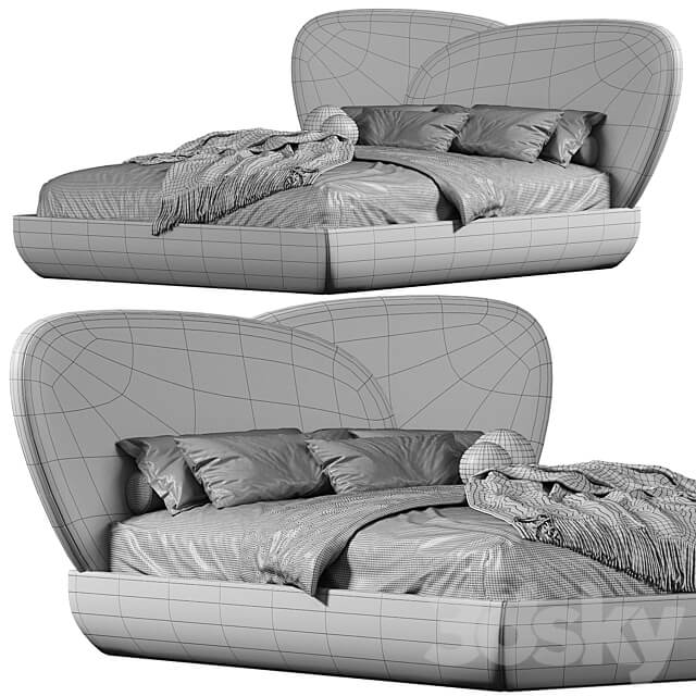 Curve Bed by 1stDIBS Bed 3D Models