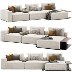 westside modular sofa with side table by poliform 3D Models 