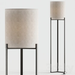 Ian Metal Floor Lamp Pottery Barn 3D Models 