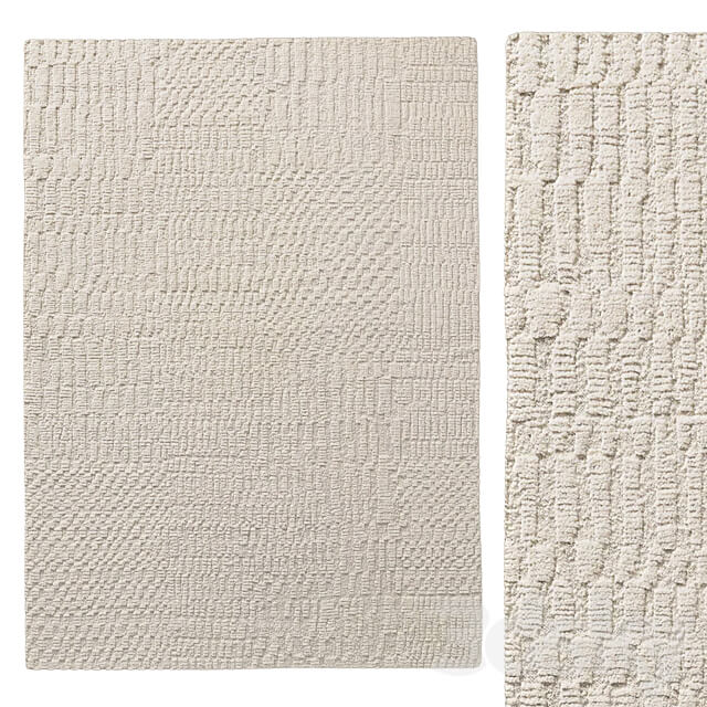 MELLAL HAND KNOTTED WOOL RUG 3D Models