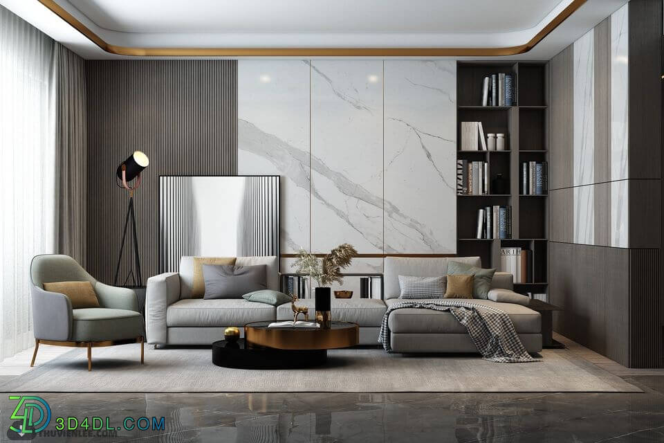 3D Interior Scene File 3dsmax Model Livingroom 449 By Huy Hieu Lee