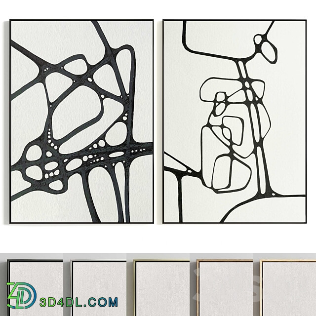 Plaster Two Photo Frame T 319 3D Models