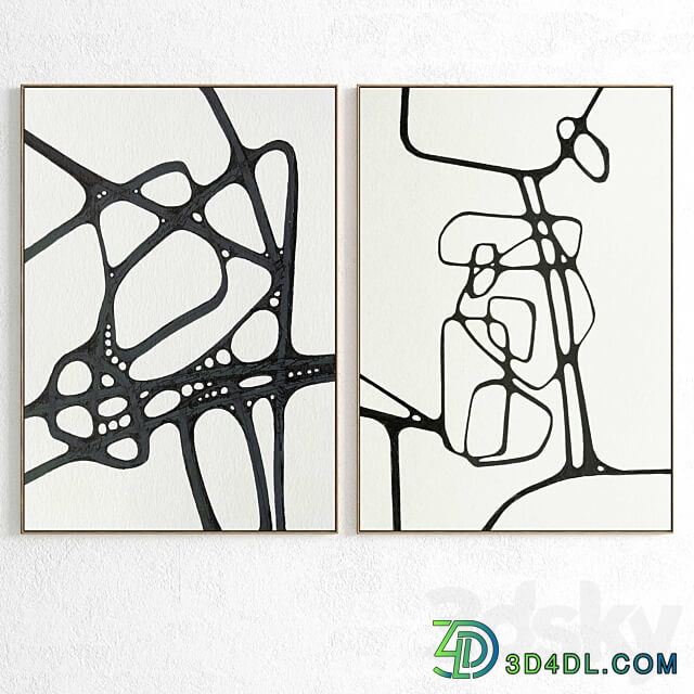 Plaster Two Photo Frame T 319 3D Models