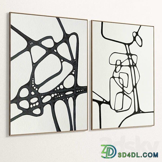 Plaster Two Photo Frame T 319 3D Models