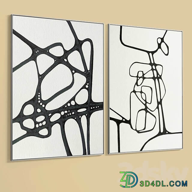 Plaster Two Photo Frame T 319 3D Models