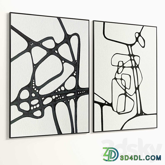 Plaster Two Photo Frame T 319 3D Models