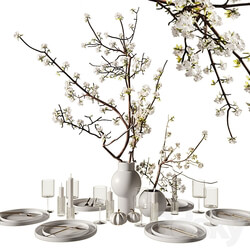 table setting modern style 3D Models 