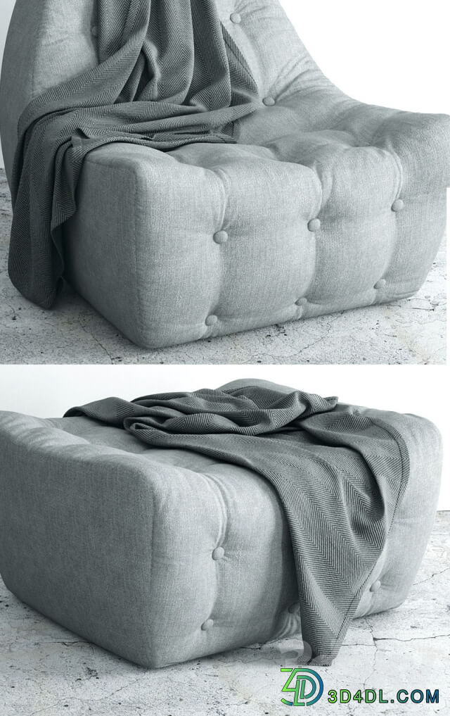 Tisno Armchair amp Pouf