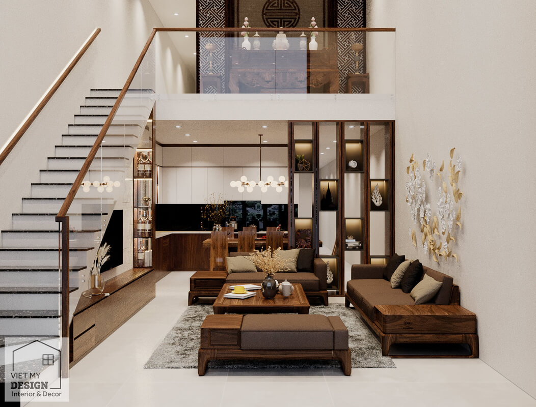  Living Room - Kitchen Interior by Dang Nam Quang