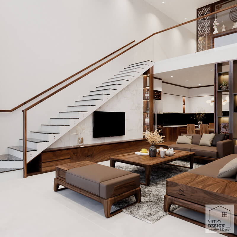  Living Room - Kitchen Interior by Dang Nam Quang