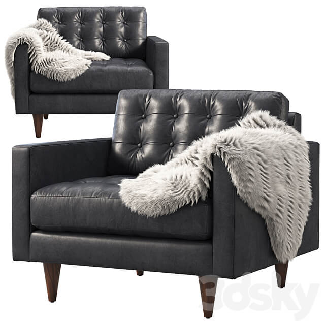 Joybird Eliot Leather Chair 3D Models