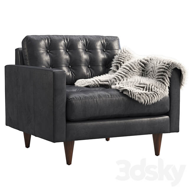 Joybird Eliot Leather Chair 3D Models