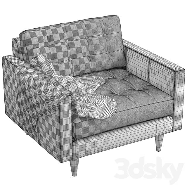 Joybird Eliot Leather Chair 3D Models