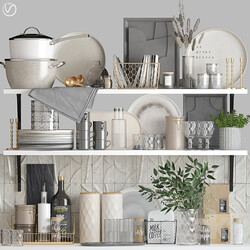 Decorative set for the kitchen 16. Vray 3D Models 