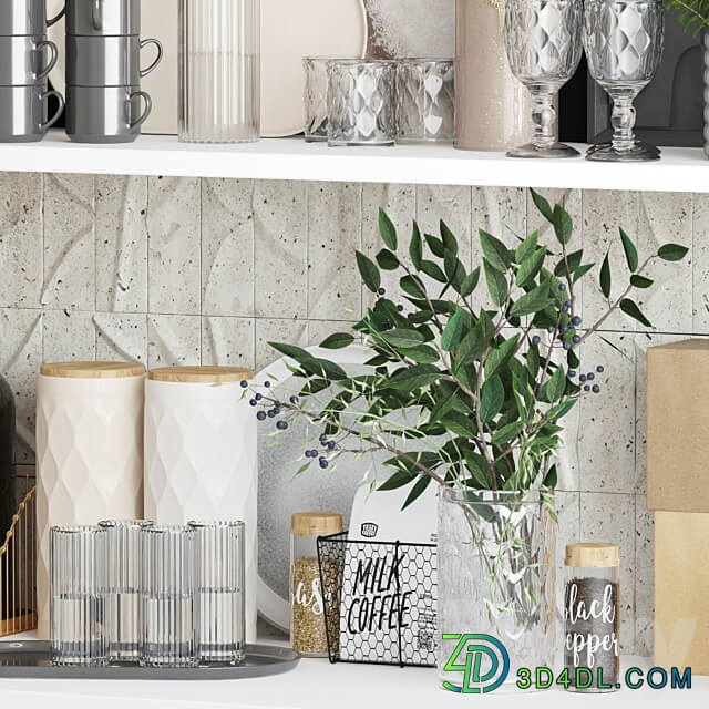 Decorative set for the kitchen 16. Vray 3D Models