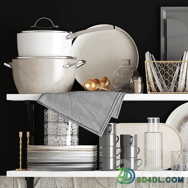 Decorative set for the kitchen 16. Vray 3D Models