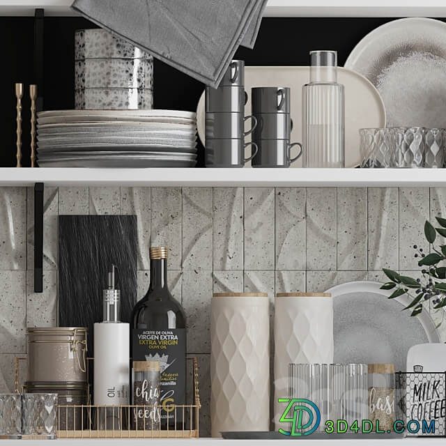 Decorative set for the kitchen 16. Vray 3D Models