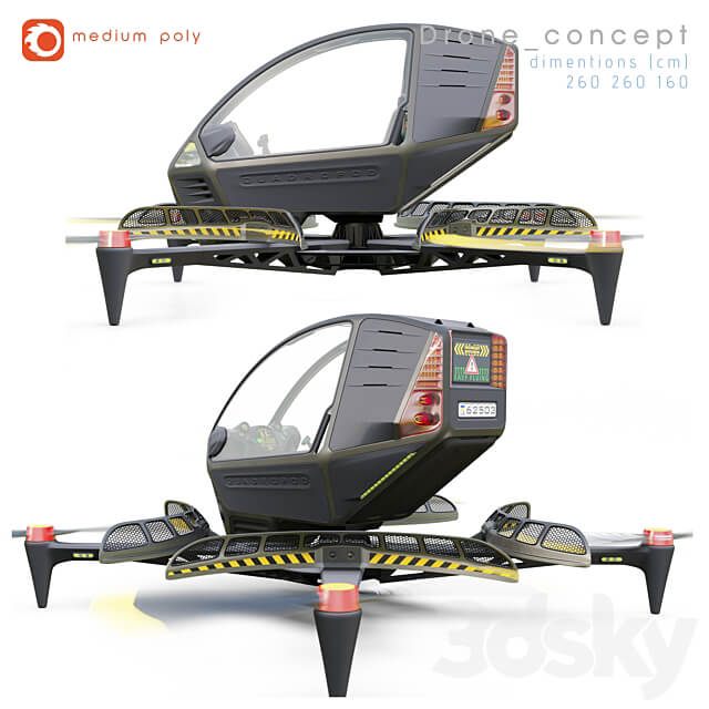 Drone concept 3D Models
