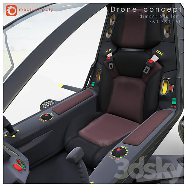 Drone concept 3D Models