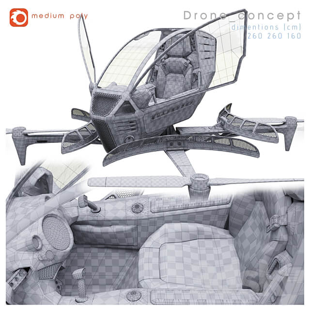 Drone concept 3D Models