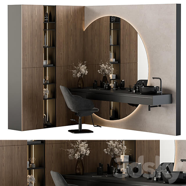Beauty Salon Barber Shop 09 3D Models