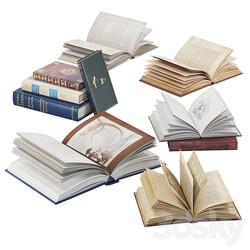 Open Books Collection set 5 3D Models 