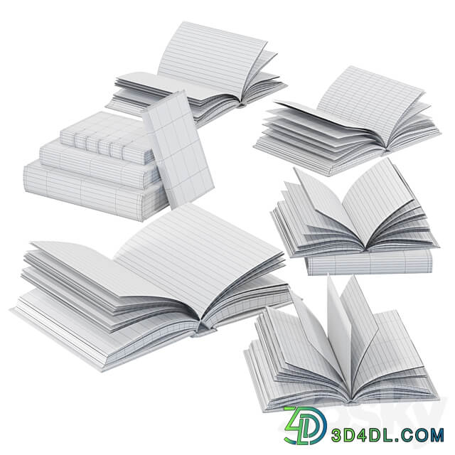 Open Books Collection set 5 3D Models