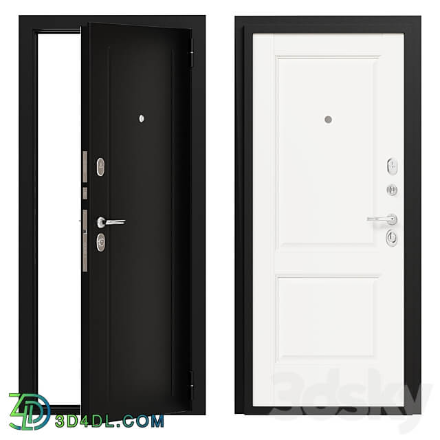 Entrance metal door Bravo 12 3D Models