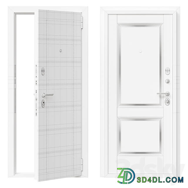 Entrance metal door Bravo 12 3D Models