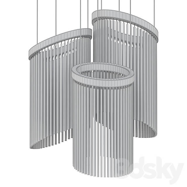 Multiple Chimes Pendant light 3D Models